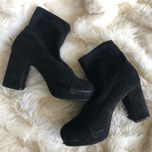 Black sock booties